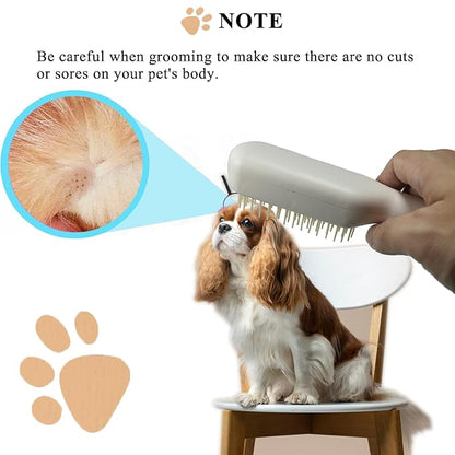 Scalable Grooming Brush for Small Dogs, Soft Puppy self-cleaning Brush, Soft Dog Brush for Shih Tzus, Yorkies, Maltipoos, Maltese (Pink)