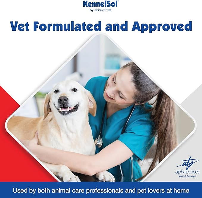 KennelSol 1-Step Kennel Cleaner, Liquid Disinfectant Cleaner, Effective Against Fungi, Bacteria and Viruses, 1 Gallon - Pack of 4 by Alpha Tech Pet