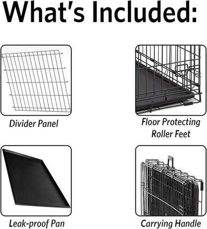 MidWest Homes for Pets Life Stages LS-1648 Single Door Folding Crate for X-Large Dogs(91 - 110lbs)