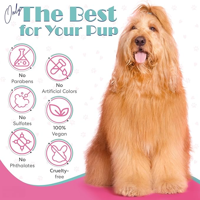 Floof Style Duo - Floof Juice and Brodie Brush - Dog Grooming Brush and Conditioner + Detangler for All Coat Types