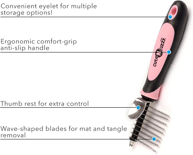 Pet Dematting Comb, Blue