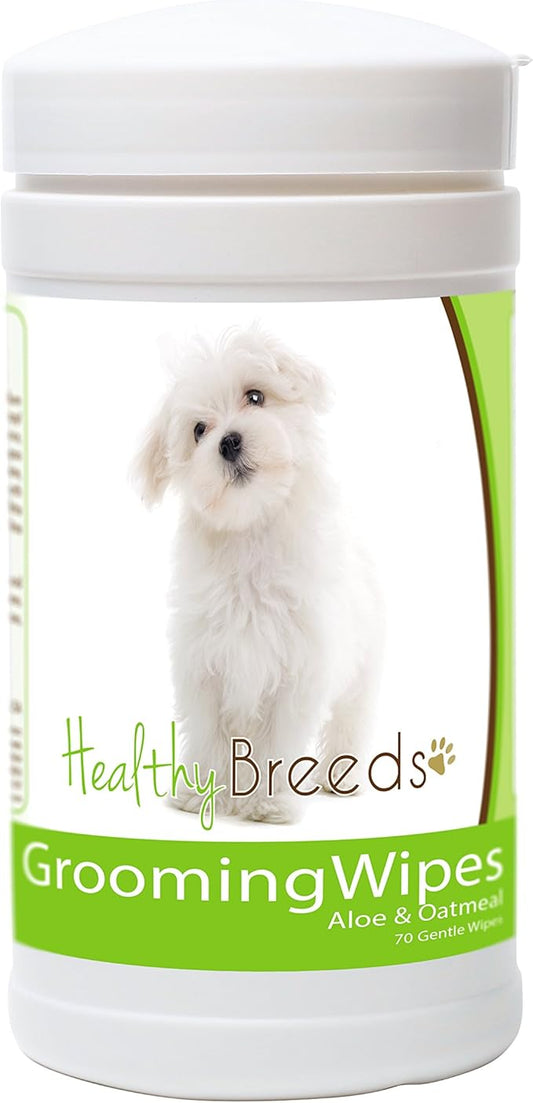 Healthy Breeds Maltese Grooming Wipes 70 Count