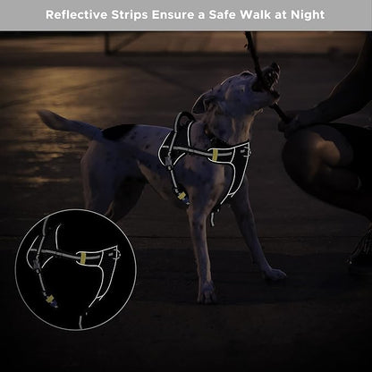 No-Pull Small Dog Harness - Tatical Dog Harness for Small Dog with Handle, Freedom No Pull Escape Proof Dog Vest Harness, Front Clip Reflective Adjustable Service Dog Harness(Black, Small)
