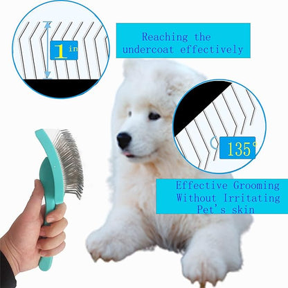 Slicker Brush for Long Haired Dogs - Poodles, Golden Doodles - Large Dog Pet Grooming Wire Brush and Deshedding