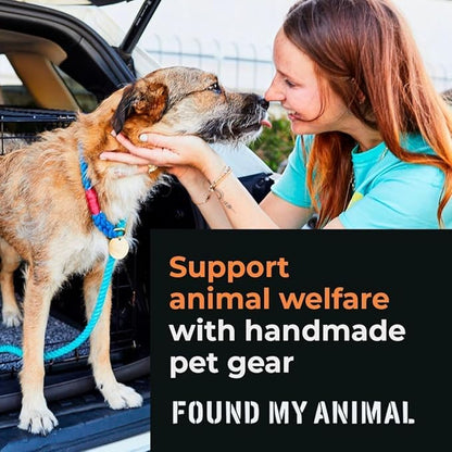FOUND MY ANIMAL - The Original Prismatic Cotton Cat & Dog Harness (Large) - Hand Dyed & Crafted Dog Harness - Adjustable, Pet Harness with Solid Brass Rings