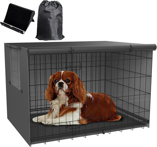 Crate Cover Fit for 24 30 36 42 48-inches,Dog Crate Covers 36 inch,Cover for Dog Crate,Waterproof Dog Kennel Cover,Crate Covers for Dog Cages,Waterproof Cover for Dog Kennel,Dog Enclosure Covers