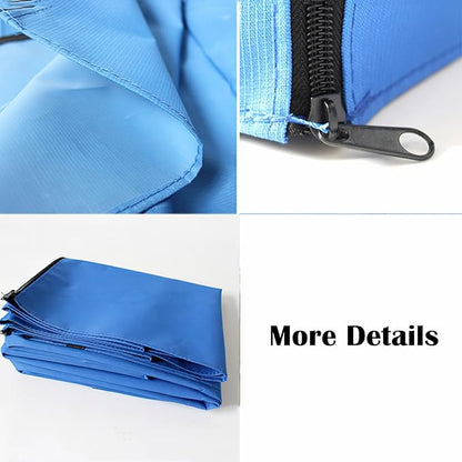 Dog Crate Cover Waterpoof Blue Pet Kennel Covers for Puppy Cat Indoor Outdoor Fit for 1 Door Wire Crate, 37.40x25.59x33.46 Inch