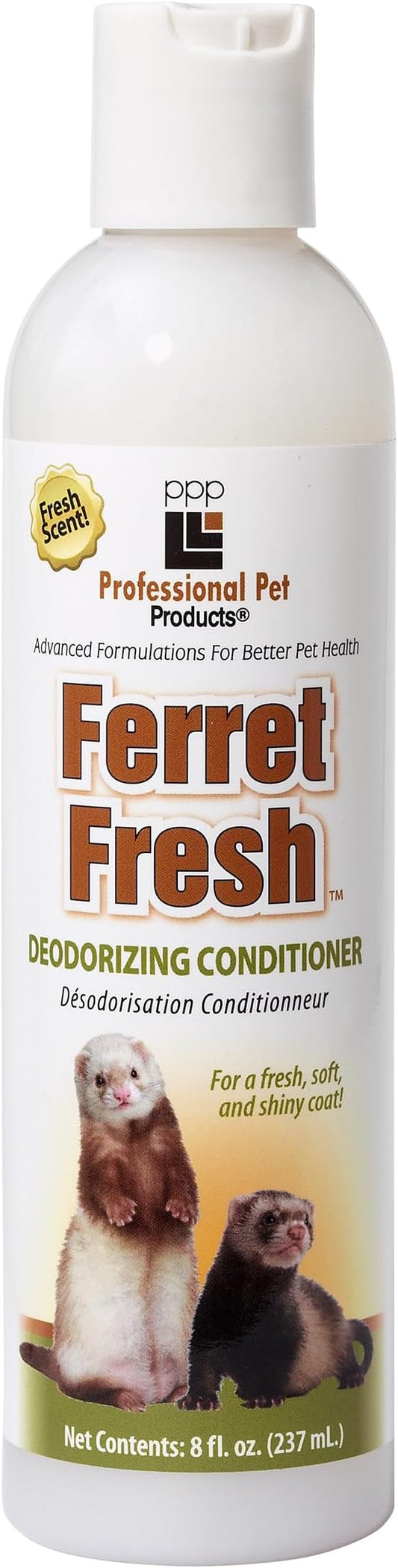 PPP Ferret Fresh Deodorizing Conditioner for Ferrets - Nourishing & Moisturizing Piña Colada Conditioner - 8 fl oz