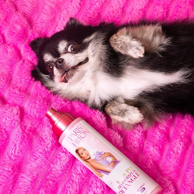 Paris Hilton Dog Perfume, Deodorizer & Detangler | Odor Neutralizing with Gentle Calming Lavender Scent - Sulfate-Free, Vegan, Hypoallergenic for All Pet Breeds 10oz/295ml