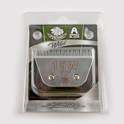 Detachable Blade - Size 15W Wide Blade 3/64", Made of Extra Durable Japanese Steel, Compatible with Most Andis, Oster, Wahl A5 Clippers
