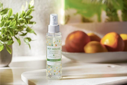 One Fur All Pet House Freshening Room Spray - Fresh Citrus Pack of 2 - Concentrated Air Freshener - Non-Toxic & Pet-Friendly Air Freshener - Pet Odor Eliminator Room Spray