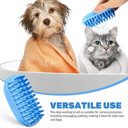 Silicone Dog Bath Brush Soft Tpe Dog Shampoo Scrubber for Bathing Grooming Gentle for Dogs Cats Non-slip Grip Removes Loose Hair Versatile for Massaging Washing