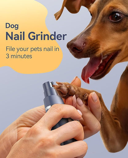 oneisall Dog Clippers Grooming Kit 4 in 1, Low Noise Dog's Paw Trimmer&Nail Grinder,IPX7 Waterproof Cordless Puppy Trimmer Shaver for Small Pets