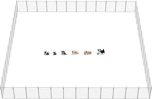 FXW MiniPaws Dog Playpen for Yard & RV Camping, Expandable 32-inch 48 Panels for Small and Medium Dogs, Portable for Indoor and Outdoor Use