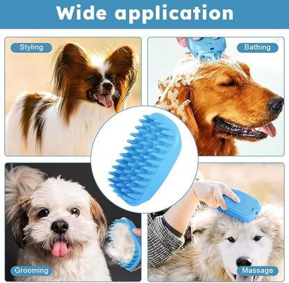 Saycker Dog Bath Brush, Pet Rubber Comb Dog Grooming Bath Brush, Multifunctional Shampoo Brush for Shower Scrubbing & Soothing Massage for Dogs Cats Pet Grooming Accessories