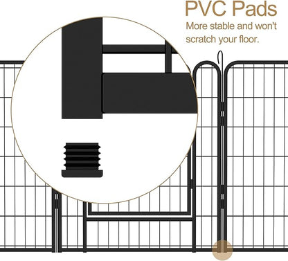 KEIKI 6 Panels 31.7" H Heavy Duty Metal Playpen with Door for Dog Fence,Pet Exercise Pen Versatile Shape for Outdoor Indoor