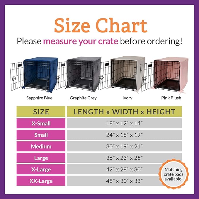 Pet Dreams Dog Crate Cover, Breathable, Dog Kennel Cover, Double Door, Dog Cage Covers for Dog Crates, Fabric Dog Crate Covers (Fits iCrates 18, 24, 30, 36, 42, 48 inches)
