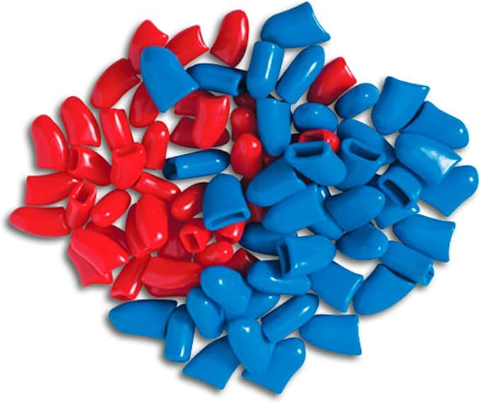 Soft Claws Canine 40-Pack Summer Colors Dog Nail Caps Kit, X-Large, Red and Blue