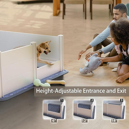 Whelping Box,Whelping Box for Dogs with Washable Puppy Pads, Double Rooms Whelping Pen for Large Breed Dogs,Indoor Whelping Kit for Puppies Birth,White,96"x48"x19.5"