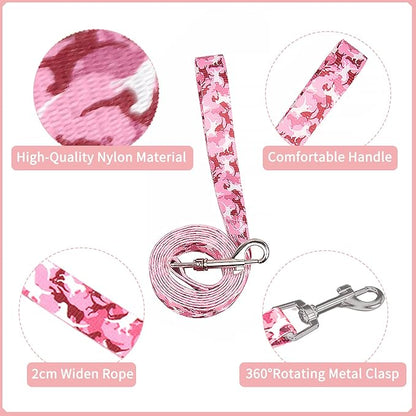 Step in Dog Harness and Leash Set, Reflective Adjustable Dog Vest Harness No Pull Puppy Harnesses for Small Dogs and Cats (S, Pink)