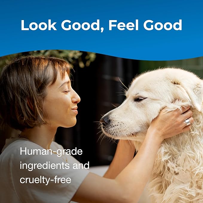 PetAg Fresh ’n Clean Whitening Snowy-Coat Shampoo, Vanilla Scent - 18 oz - Bleach-Free Formula to Correct Yellow Discoloration - Strengthens & Moisturizes Coats - Soap Free