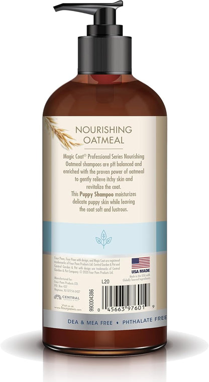 Four Paws Magic Coat Professional Series Nourishing Oatmeal Dog Whitening Shampoo, 16 oz.