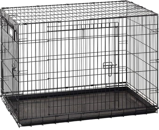 Precision Pet Products Two Door Great Crate Wire Dog Crate, 30 Inch, For Pets 30-50 Lbs, With 5-Point Locking System