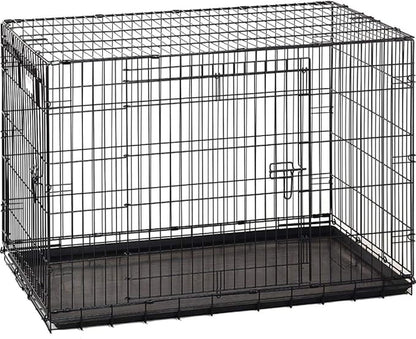 Precision Pet Products Two Door Great Crate Wire Dog Crate, 30 Inch, For Pets 30-50 Lbs, With 5-Point Locking System