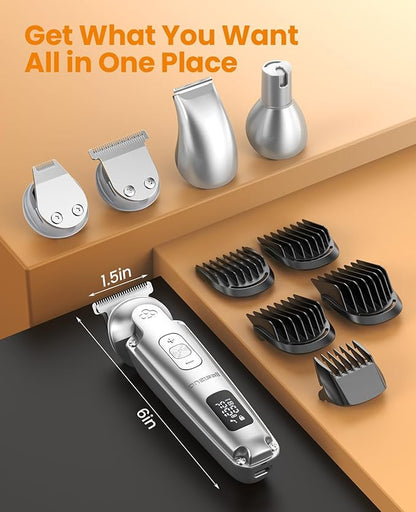 oneisall Dog Clippers and Paw Trimmer with Low Noise, 4 - in - 1 Cordless Dog Grooming Kit with 3 - Level Speed Clippers (7000 RPM) for Grooming Thick Hair, Waterproof Shaver for Dogs and Cats