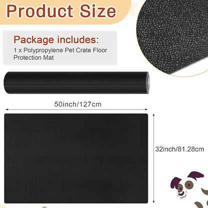 PVC Pet Crate Floor Protection Mat 32" x 50" XXL Washable Floor Covering Reusable Waterproof Non Slip Rug Whelping Pad for Pet
