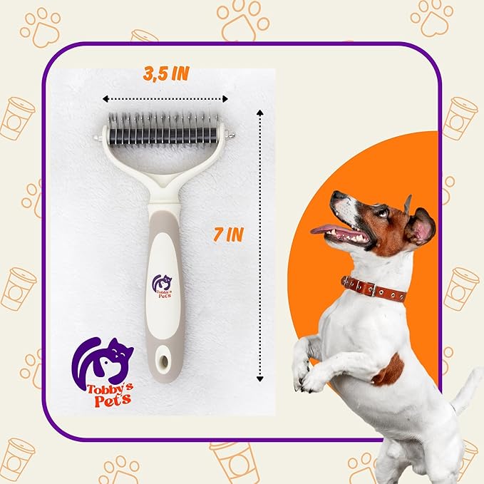 Pet Grooming Kit – 3-Pcs Pet Brush Set with Dematting Tool, Deshedding Brush, Self-Cleaning Slicker Brush – Professional Dog Brushes for Grooming Long-Haired Dogs and Cats