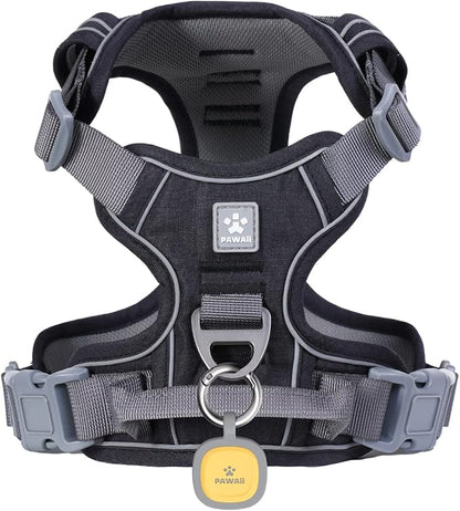 Pawaii Dog Harness for Small Dogs, Dog Harness with Pet ID Tag, No Choke Dog Harness, Adjustable Soft Padded Pet Vest with Easy Control Handle