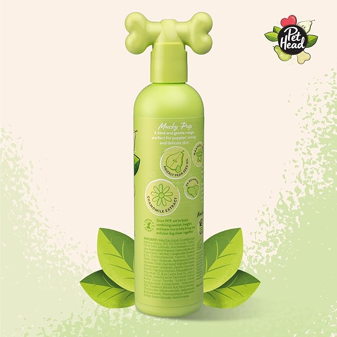 Mucky Pup Puppy Shampoo | Pear Scent | Shampoo for Puppies from 8 weeks | Professional Grooming | Vegan Dog Shampoo | Gentle Formula for Puppies | Made in USA | 16 fl. oz.