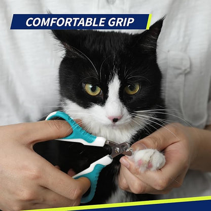 WePet Pet Nail Clippers U07.1, Professional Claw Trimmer, Bended Scissor Special for Cats, Kittens, Dogs, Puppies, Small Animals, White/Pine Green