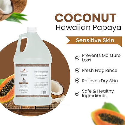 Dog Shampoo – Cleansing Wash, Conditioning, Moisturizing – Healthy Ingredients – Aromatic Grooming Puppy Shampoo – Tearless Cleaner, Coconut Papaya, 1 Gallon