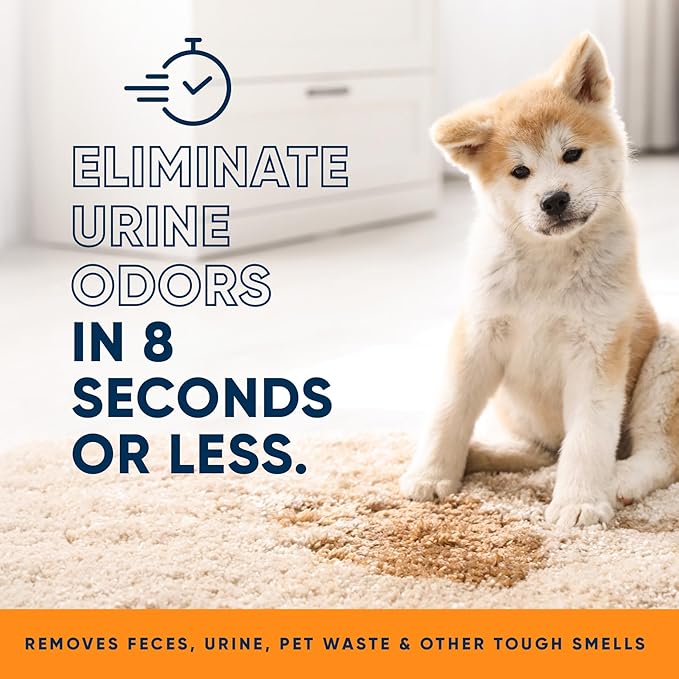 Orange Odor Eliminator | Pet Odor Deodorizer for Strong Odor | Enzyme Stain Cleaner for Cats, Dogs, and Pets | Great for Carpets, Furniture, Dog Kennels, and More (128 Fl Oz)