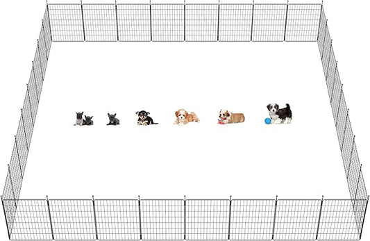 FXW MiniPaws Dog Playpen for Yard & RV Camping, Expandable 32-inch 32 Panels for Small and Medium Dogs, Portable for Indoor and Outdoor Use