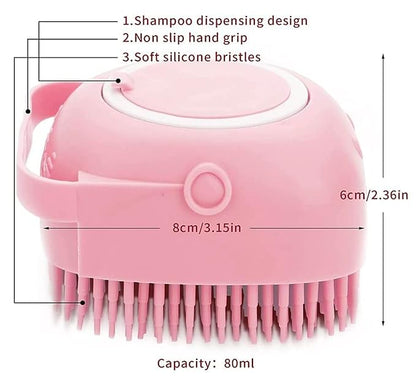 Pet Dog Shampoo Massager Brush Cat Massage Comb Grooming Scrubber Shower Brush for Bathing Short Hair Soft Silicone Brushes