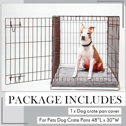 Dog Crate Pan Cover Dog Bed Cover Washable Dog Crate Liner for Pets Dog Crate Tray, Pan Cover Only, Fit for 30 x 19 Inch (Hemp Flower)