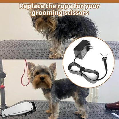 Replacement Cords for Dog Grooming Clippers,Compatible with Andis Excel SMC Model Clippers-12Ft Long Cord, Black
