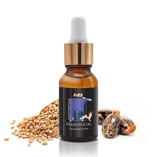 Petex Premium Pet Fragrance Oil | Ultra Premium Natural Pet Care with Dead Sea Minerals | Dog Perfume Fragrance Oil Long Lasting Scent | Natural Pet Cologne - Suitable for Dogs and Cats (Amsterdam)