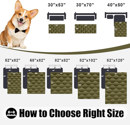 Smiry Waterproof Dog Blanket, Soft Dog Bed Cover Pet Blanket, Reversible Couch Cover for Dogs Washable, Pet Couch Covers for Sofa Furniture Protector for Puppy Cat (68x82 Inch, Green/Navy)