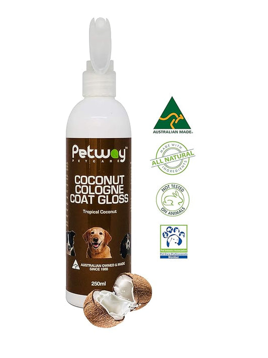 Petcare Coconut Dog Cologne, Natural Dog Cologne Spray with Coconut, Dog Deodorising Spray, Dog Odour Eliminator for Home, Dog Deodorant Spray for Smelly Dogs, Dog Grooming Spray, 250ml