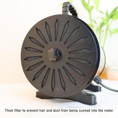 Rovitta Dog Dryer, Dog Blow Dryer, High Velocity Professional Pet Grooming Dryer for Large Dogs, Adjustable Temperature and Speed, 4 Different Exhaust Nozzles, Anti-hot Grip, with Brush