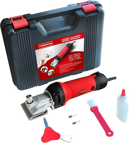 Professional Horse Clippers 600W, 6 Speed Adjustable Grooming Clippers for Horse, Horse Trimmer Shaver Kit for Horse, Goat, Cattle, Pony and Large Thick Coat Animals