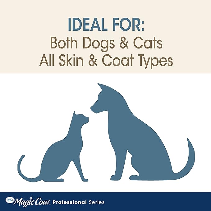 Four Paws Magic Coat Professional Series Nourishing Oatmeal Dog Whitening Shampoo, 16 oz.