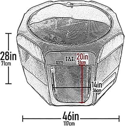 Pet Gear Travel Lite Portable Play Pen/Soft Crate with Removable Shade Top for Dogs/Cats/Rabbits, Easy-Fold + Built-in Stay Fold Band, Durable 600D Fabric, Indoor/Outdoor