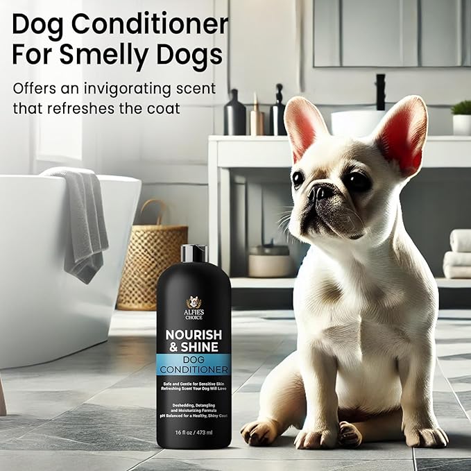 Dog Conditioner for Itchy Skin & Detangling – Calming & Moisturizing Formula with Lavender, Rosemary & Vitamin E – Softens Coat & Eases Brushing – Hypoallergenic – 16 fl oz