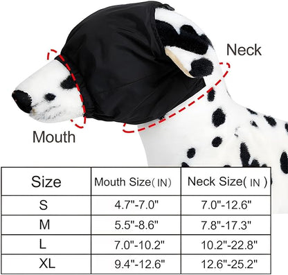 NACOCO Dog Calming Cap Eye Mask Nylon Shading Pet Anxiety Mask Muzzle for Grooming Anti Car Sickness (M)