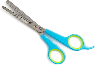 Premium Quality Grooming Scissors Set for Dog and Cats (2 Piece Set Incudes Cutting Shear and Thinning Shear 6.5 inch) with Rounded tips